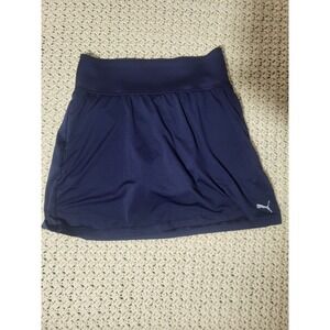 Puma Womens Navy Blue Golf Tennis Skort Athletic Skirt with Shorts Size Small